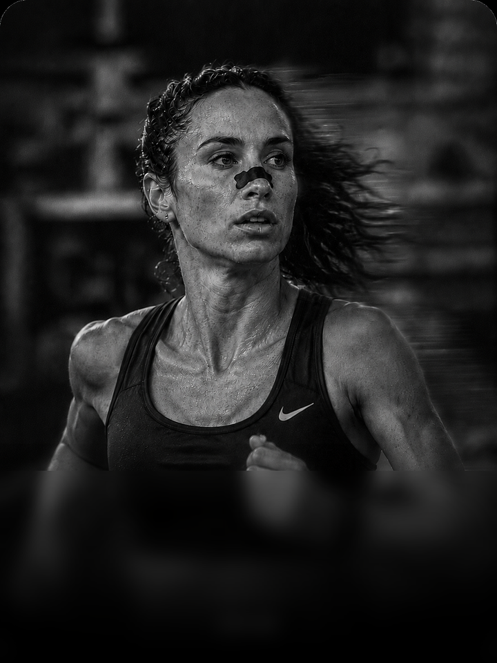 Atleta NasoStrips corriendo